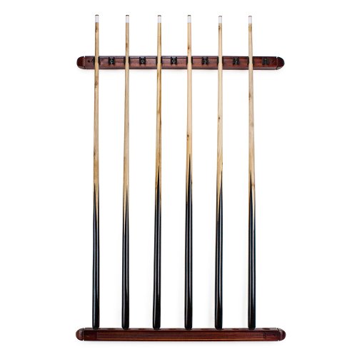 12 Cue Wall Mounted Billiard Stick Rack With Wooden Finish By Felson Supplies Great Bartender - Snooker Cue Wall Mount