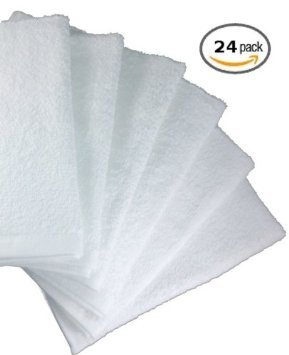 WHITE TOW-WA 2 Elaine Karen 24pk Cotton Bar Mops Kitchen Towels 