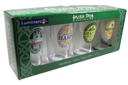 16-Ounce Set of 4 ARC International Luminarc Pub Beer Glass