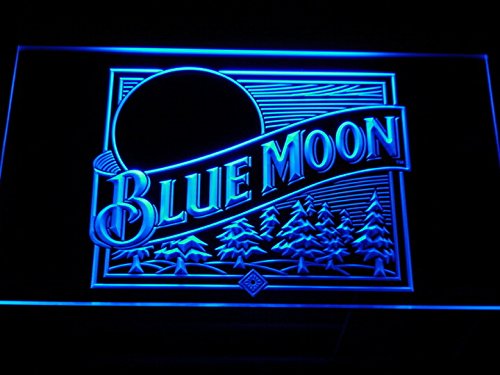 Blue Moon Beer Happy Hour Bar LED Neon Light Sign decor for club pub size 8x12 