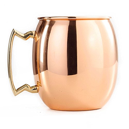 Pure  Copper Moscow Mule Beer Mug Cup Barware Brass Handle 500ml  Set of 4 Pcs 
