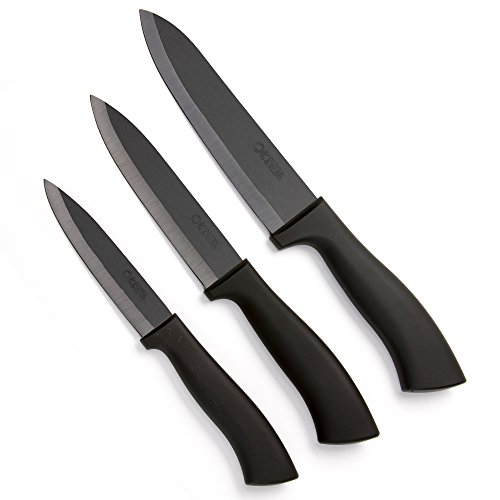 Best Ceramic Knife Set 3 Pieces 6 Chef 5 Utility Slicing 4 Fruit Paring Knives Rust Proof Stain Resistant With Magnetic Gift Box Professional,Italian For Grandmother And Grandfather