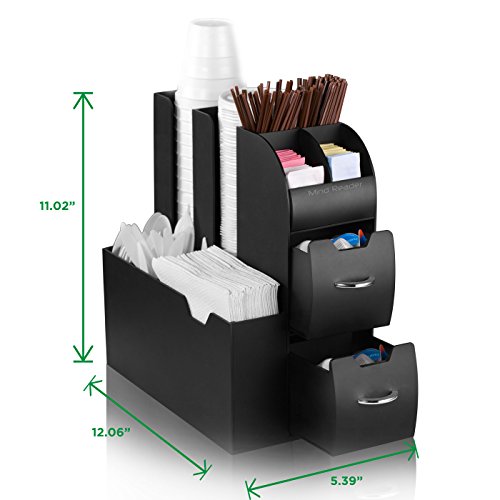 Black Mind Reader Upright Condiment Station 7 Compartments 
