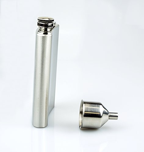 Stainless Steel Hip Flask and Funnel Set SE HQ90 8 oz 2 PC. 