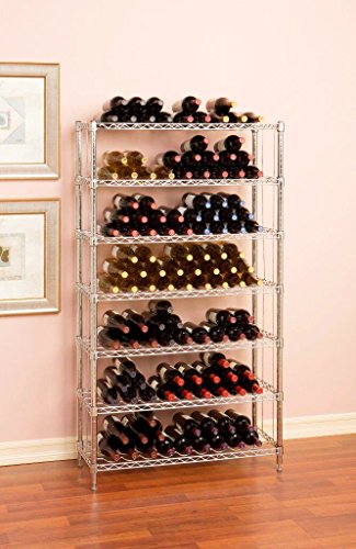 Seville Classics 168-Bottle 7-Shelf NSF Listed Wine Bottle Rack 