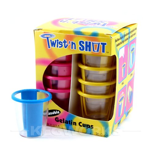 Pack of 50 Keep Fresher Shots! Jello Shooter Cup Caps Twist ‘N’ Shot Lids