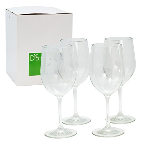 Set of Four Shatterproof Merritt 12oz Eastman Tritan Unbreakable Wine Glasses 