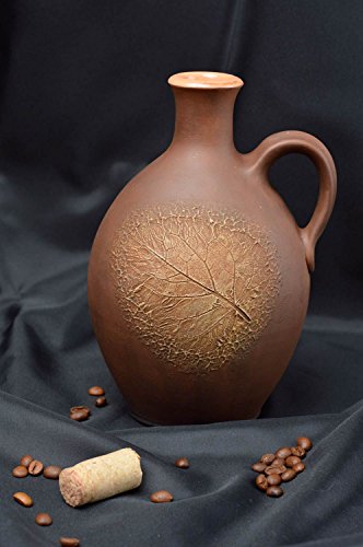 Wine Jug 1.25 litre 20 cm x 14 cm Traditional Spanish Handmade Ceramic Pottery 