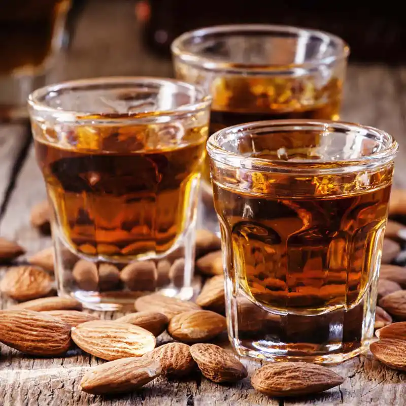Amaretto in a shot glass