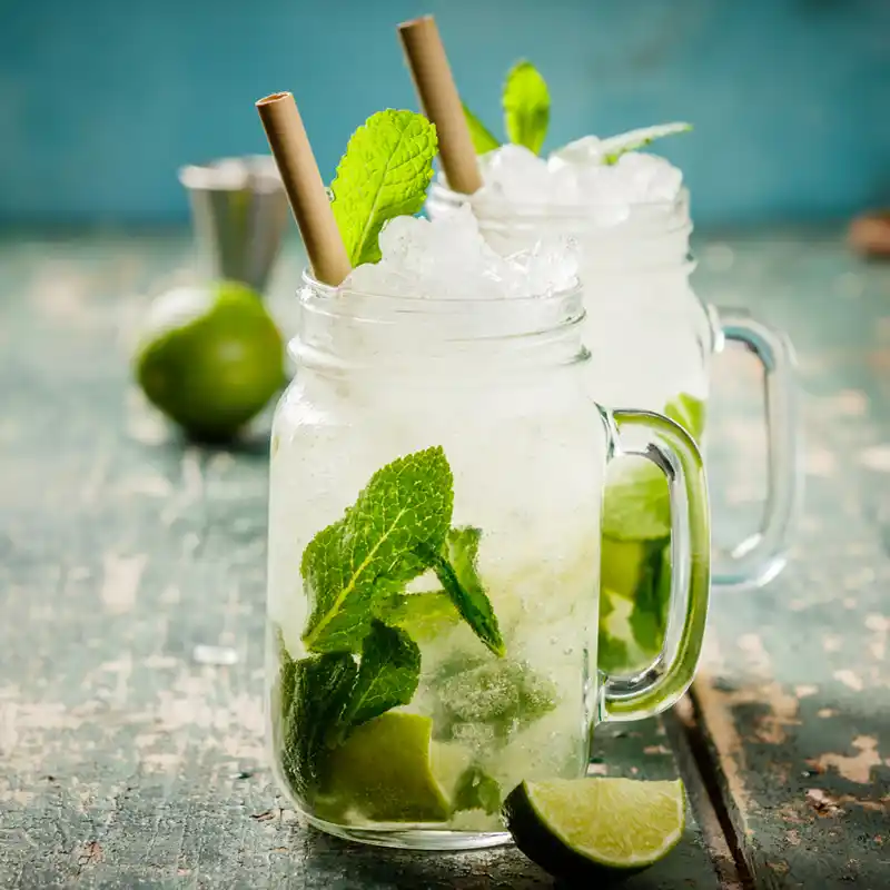 A mojito made with light rum